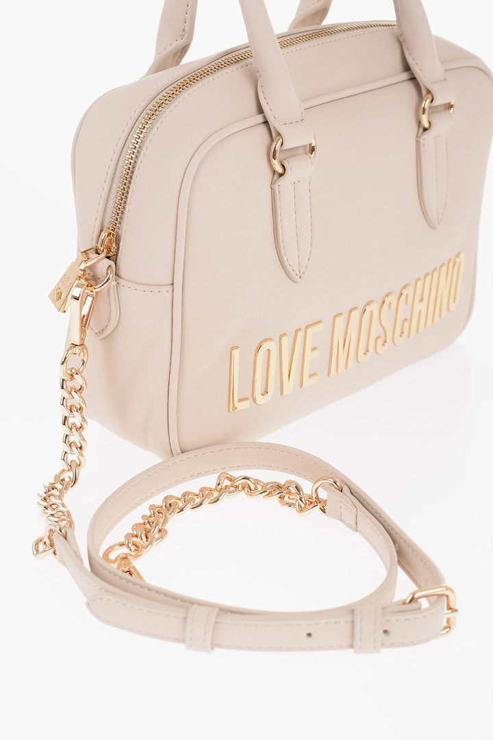 Moschino LOVE Faux Leather Handbag with Removable Shoulder Strap