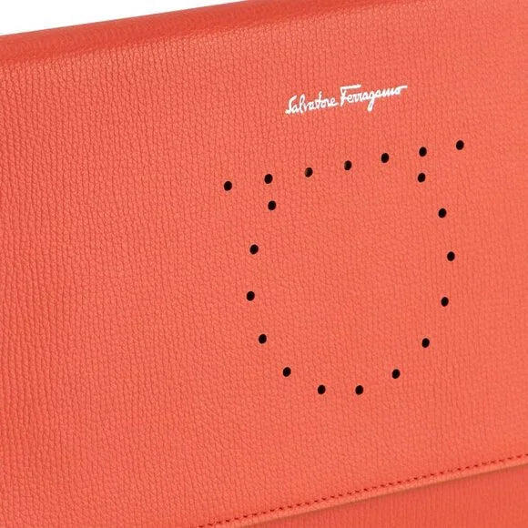 Ferragamo Leather Clutch with Strap