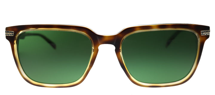 Original Penguin PE Suspender2.0 TO Square Plastic Tortoise/ Havana Sunglasses with Green Polarized Lens