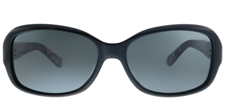 Kate Spade KS Cheyenne/P Y21 Rectangle Plastic Black Sunglasses with Grey Polarized Lens