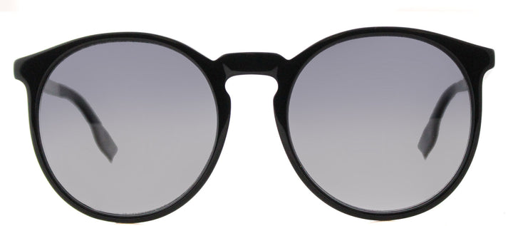 McQ MQ 0038S 003 Round Plastic Black Sunglasses with Grey Gradient Lens