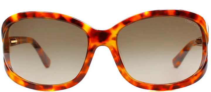 Tom Ford Vivienne TF 278 47F Fashion Plastic Tortoise/ Havana Sunglasses with Brown Gradient Lens