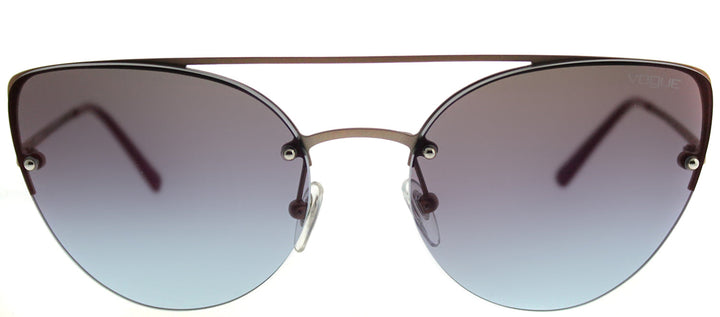 Vogue VO 4074S 5075H7 Cat-Eye Metal Gold Sunglasses with Pink Gradient Mirror Lens