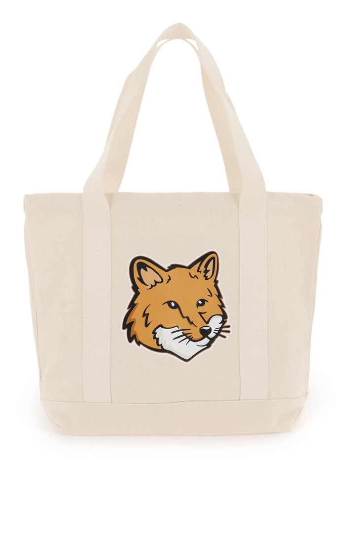 Bags - Maison Kitsune Fox Head Tote Bag - 242684FBS000001 - P700 - os - Ask Me Wear