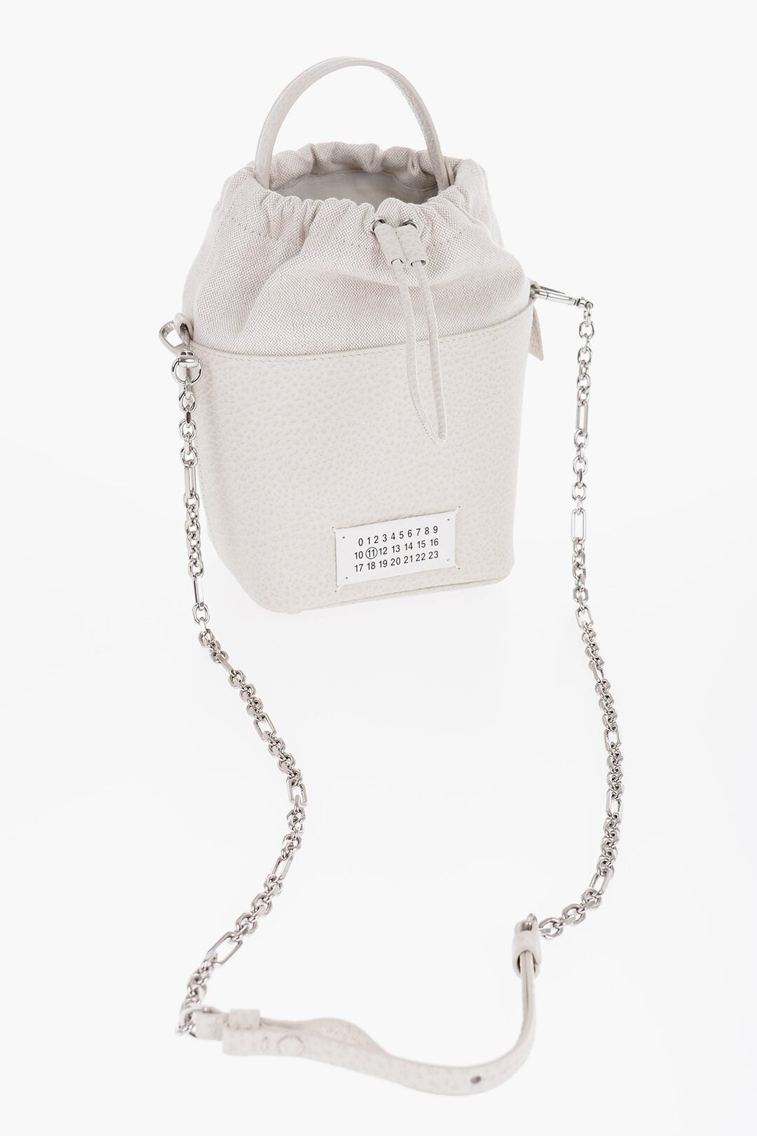 Other - Maison Margiela MM11 Grained Leather 5AC Bucket Bag with Chain Shoulder Strap - 1420000620609 - Ask Me Wear