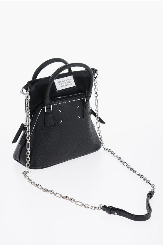 Bags - Maison Margiela MM11 Grained Leather 5AC CLASSIQUE Mini Bag with Visible Edg - GC120240600788 - Ask Me Wear