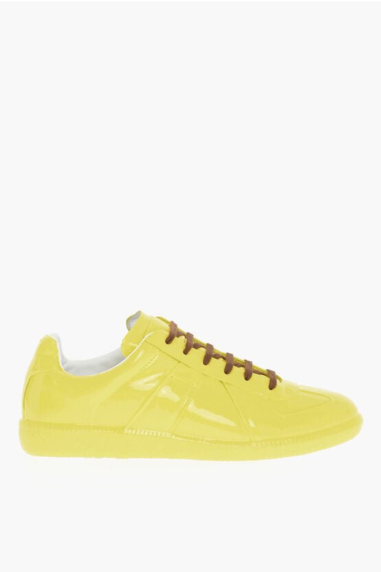 Shoes - Maison Margiela MM22 Patent Leather Low Top Sneakers - 8054326137515 - Ask Me Wear