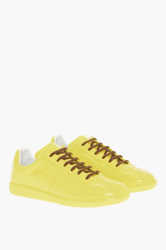 Shoes - Maison Margiela MM22 Patent Leather Low Top Sneakers - 8054326137515 - Ask Me Wear