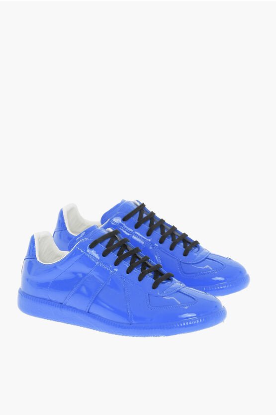 Shoes - Maison Margiela MM22 Patent Leather Low Top Sneakers - 8054326137737 - Ask Me Wear