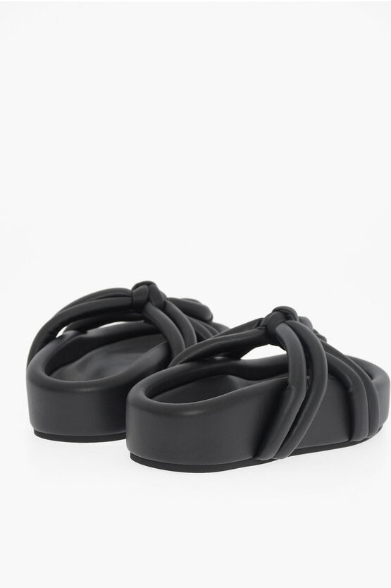 Shoes - Maison Margiela MM6 Faux Leather Thong Sandals with Braided Design - 8054326027137 - Ask Me Wear