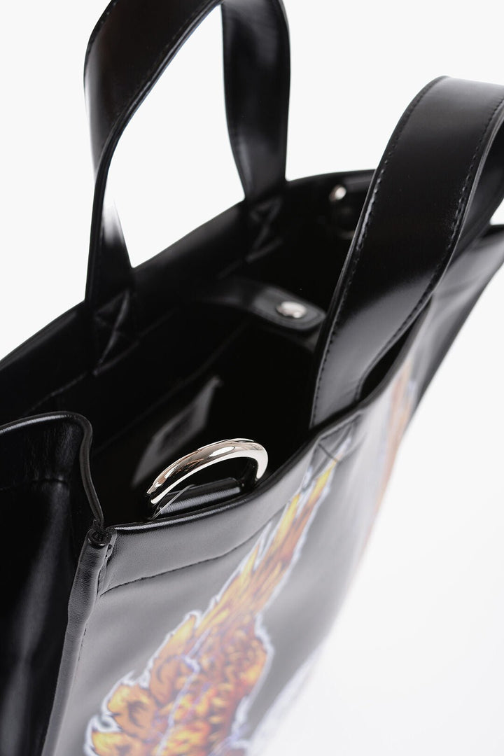 Bags - Maison Margiela MM6 Leather Tote Bag with Front Maxi Print - GC120220100023 - Ask Me Wear