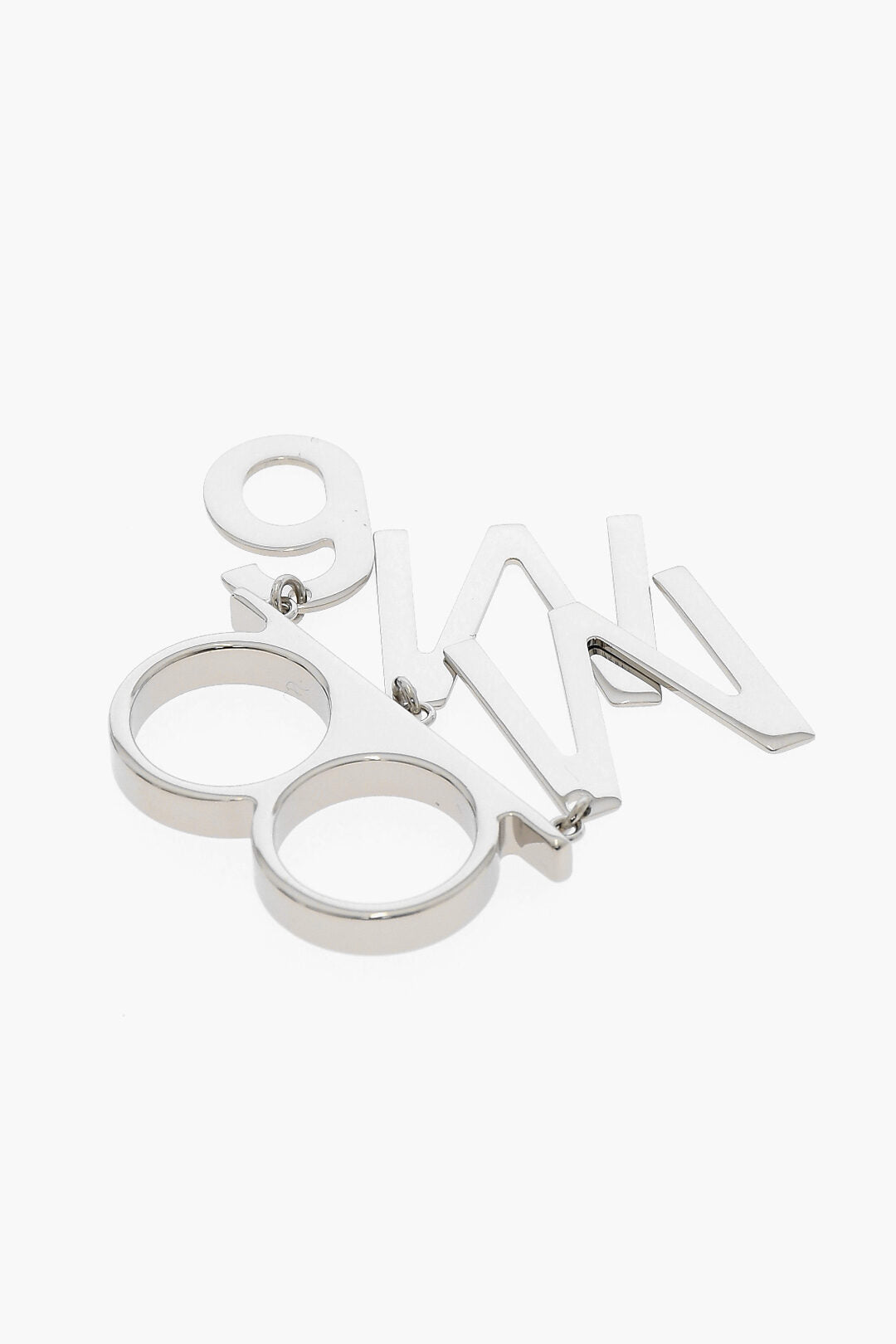 Other - Maison Margiela MM6 Silver - Tone Brass Double Ring with Pendants - 8058260709692 - Ask Me Wear