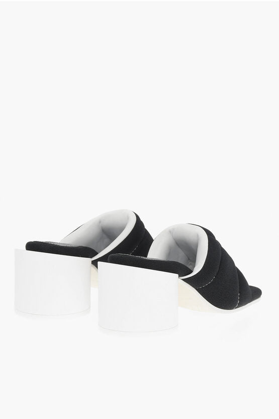 Maison Margiela - Other - Maison Margiela MM6 Square Toe Padded Fabric Mules Heel 7.5cm - 8054326032001 - Ask Me Wear