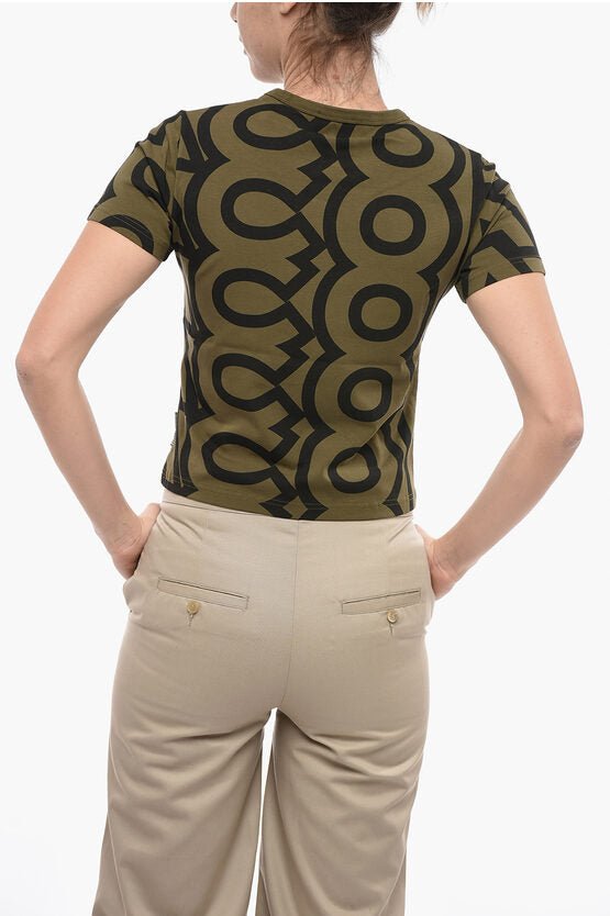 Clothing - Shirts - Marc Jacobs Monogram Cropped Short Sleeved T-shirt - 001157105844 - Ask Me Wear