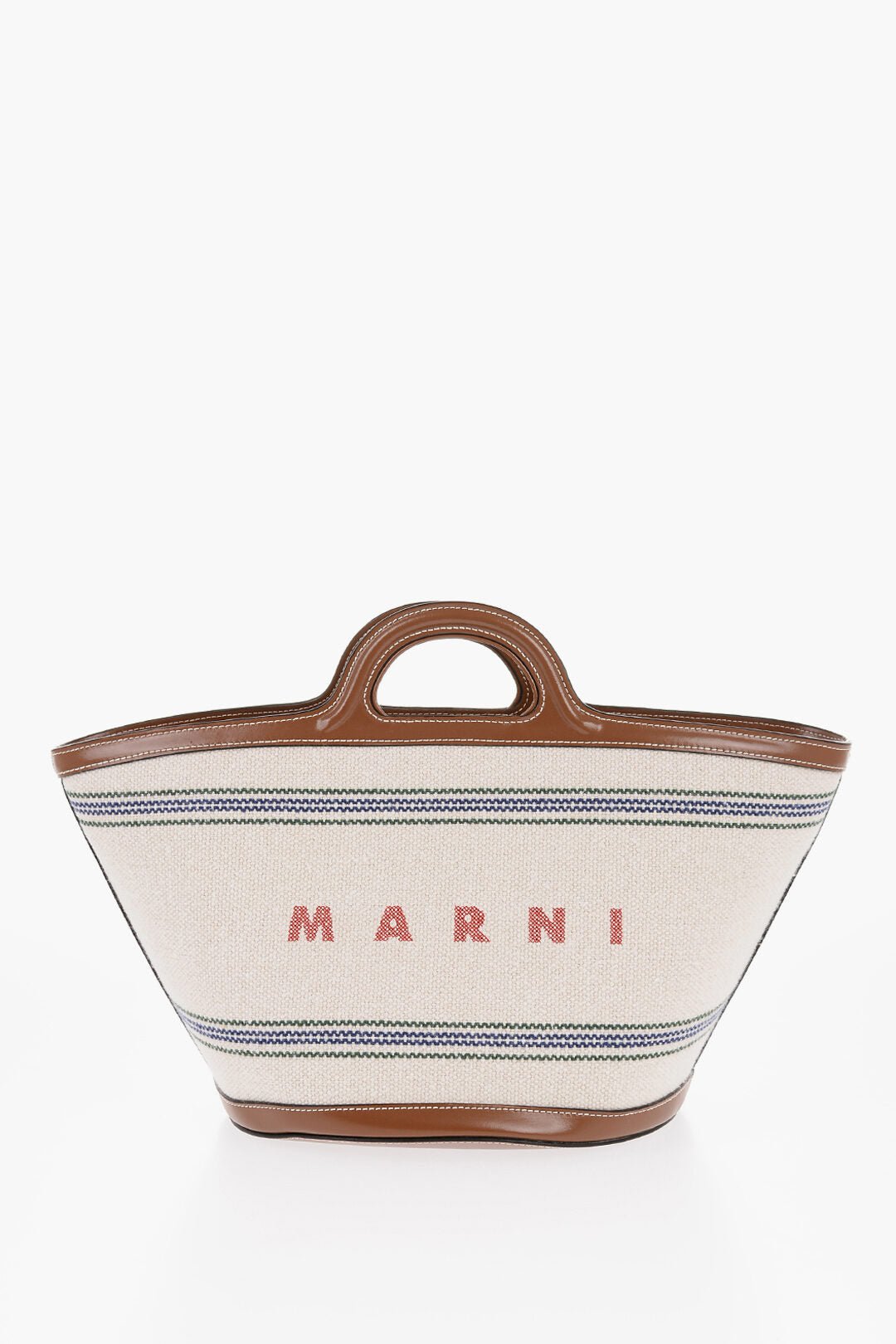 Bags - Marni Fabric TROPICALIA Hand Bag with Leather Details - 8050268706857 - Ask Me Wear