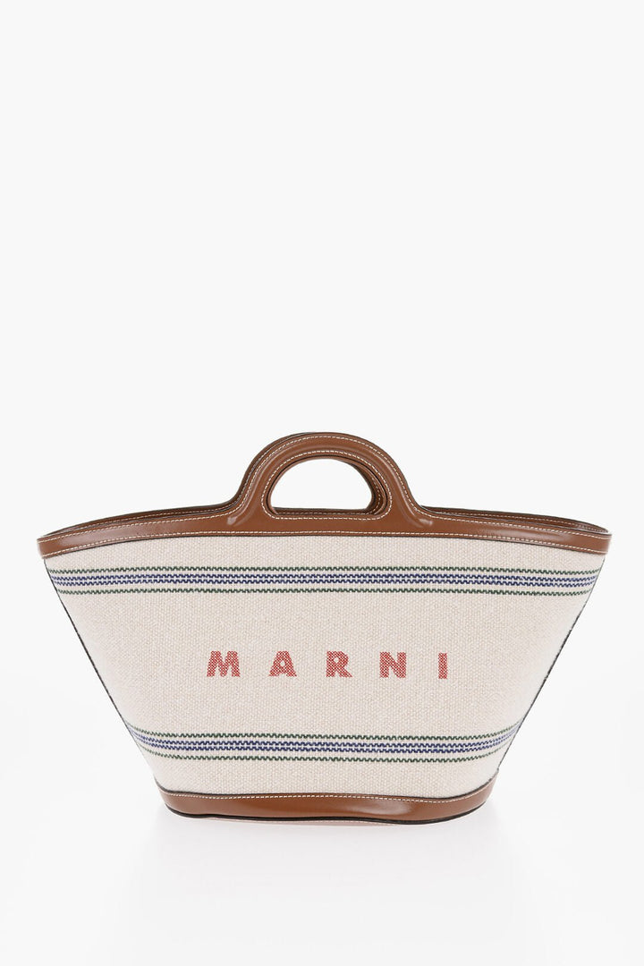 Bags - Marni Fabric TROPICALIA Hand Bag with Leather Details - 8050268706857 - Ask Me Wear