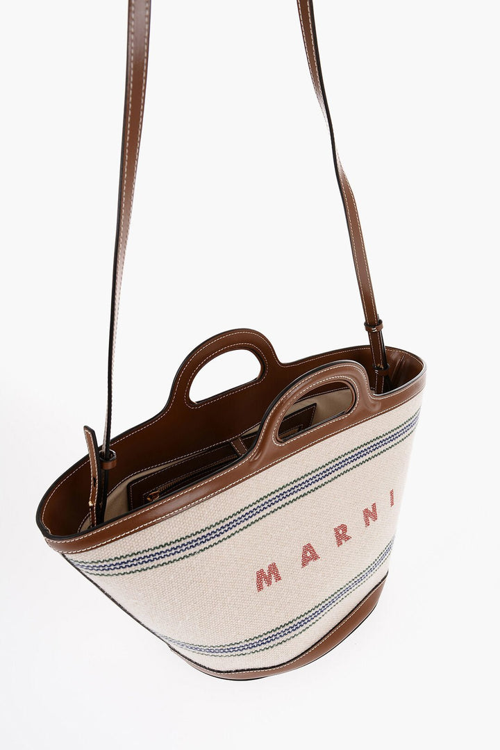 Bags - Marni Fabric TROPICALIA Hand Bag with Leather Details - 8050268706857 - Ask Me Wear