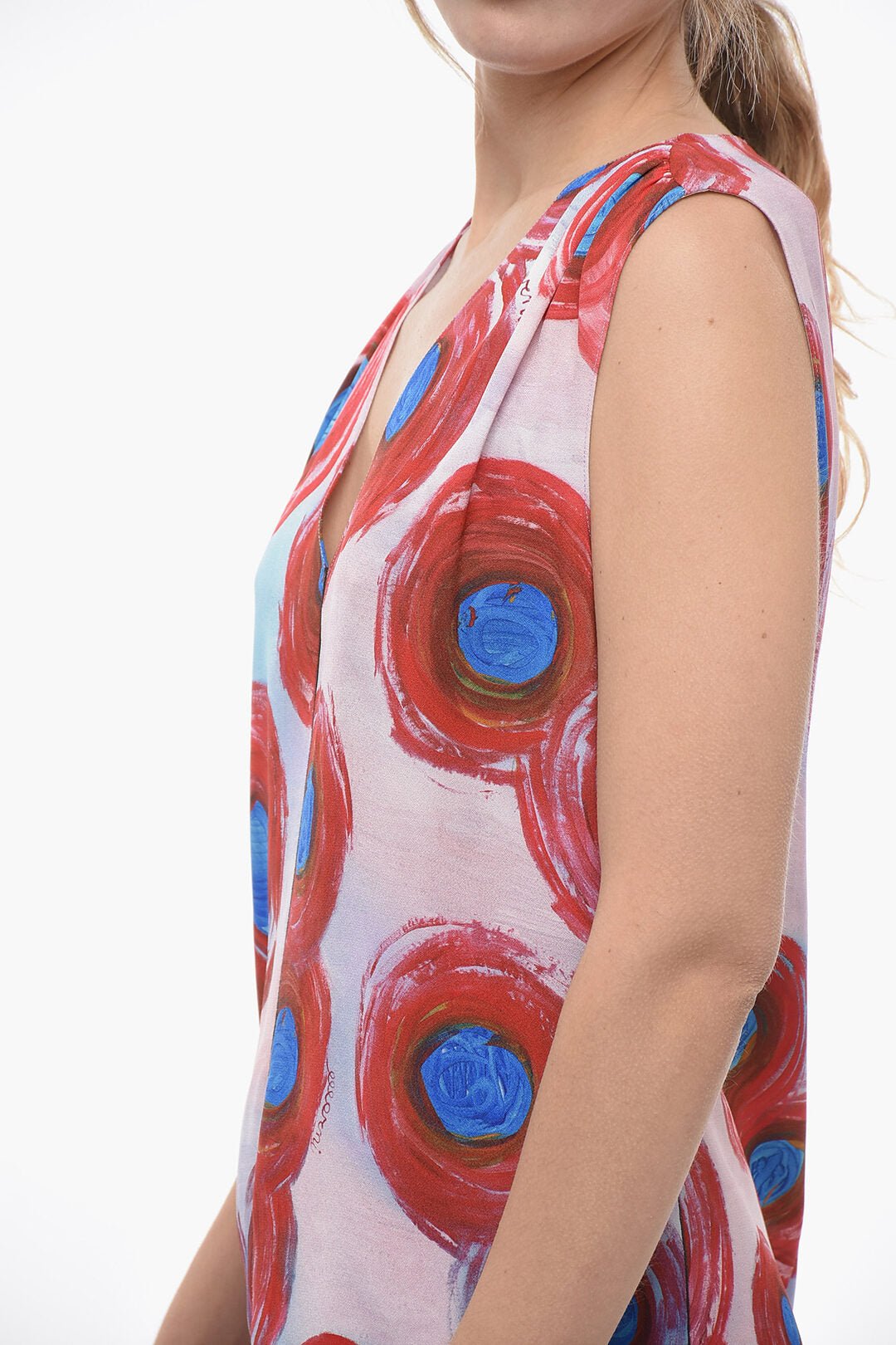 Clothing - Tops - Marni FLAMINIA VERONESI Paint - Effect Printed Sleeveless Top - 8050268310931 - Ask Me Wear