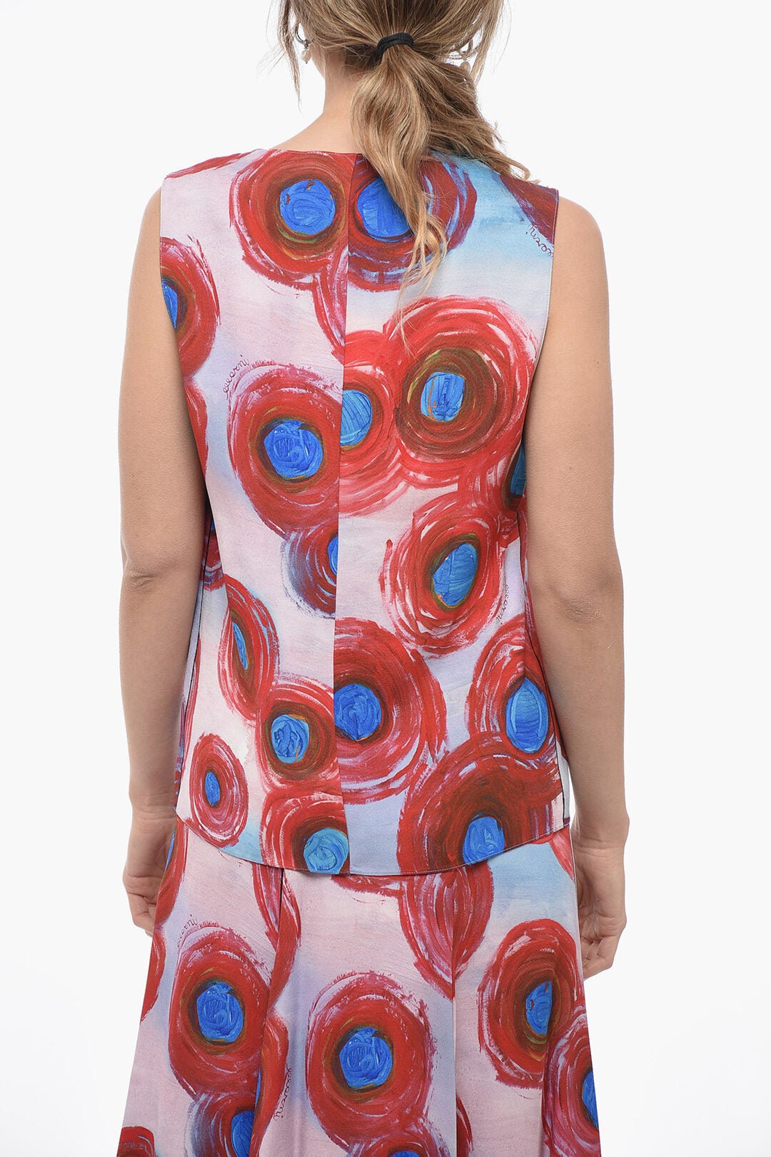 Clothing - Tops - Marni FLAMINIA VERONESI Paint - Effect Printed Sleeveless Top - 8050268310931 - Ask Me Wear