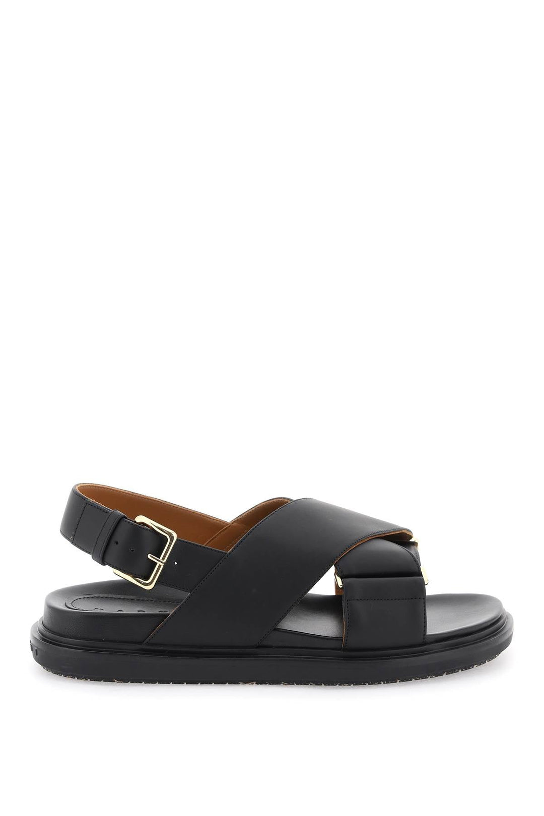 Shoes - Marni Fussbett Leather Sandals - 242418NSD000001 - 00N99 - 38 - Ask Me Wear