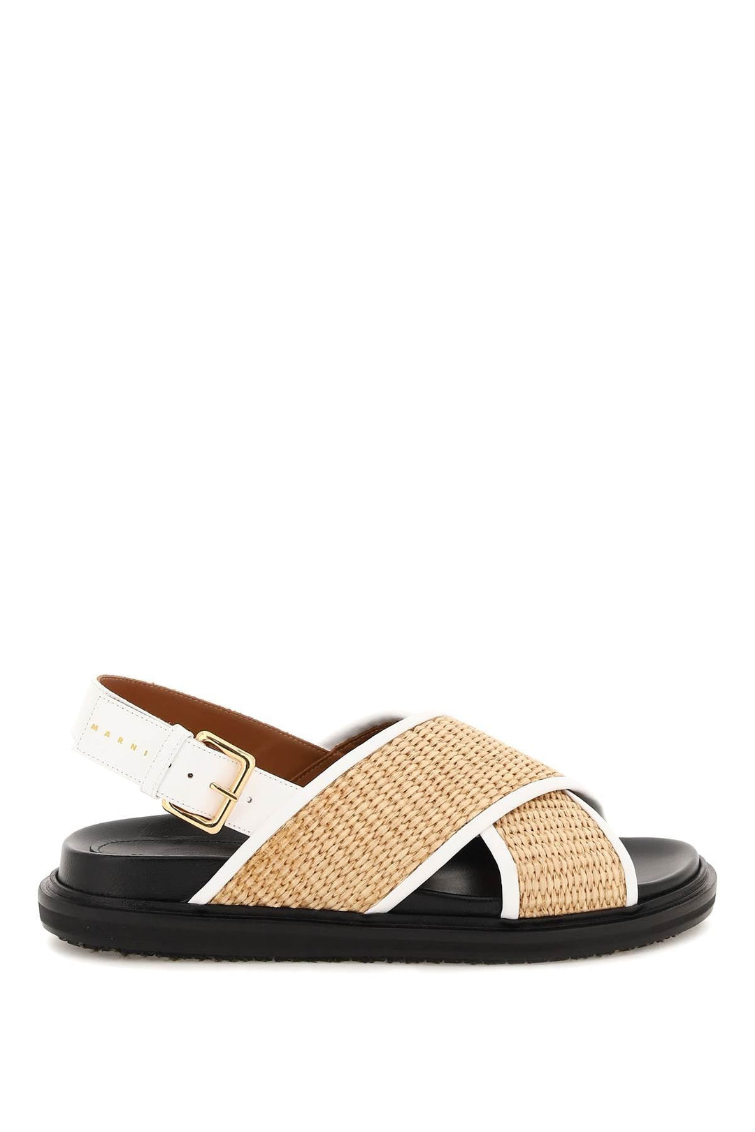 Shoes - Marni Leather And Raffia Fussbett Sandals - 241418NSD000001 - ZO306 - 37 - Ask Me Wear