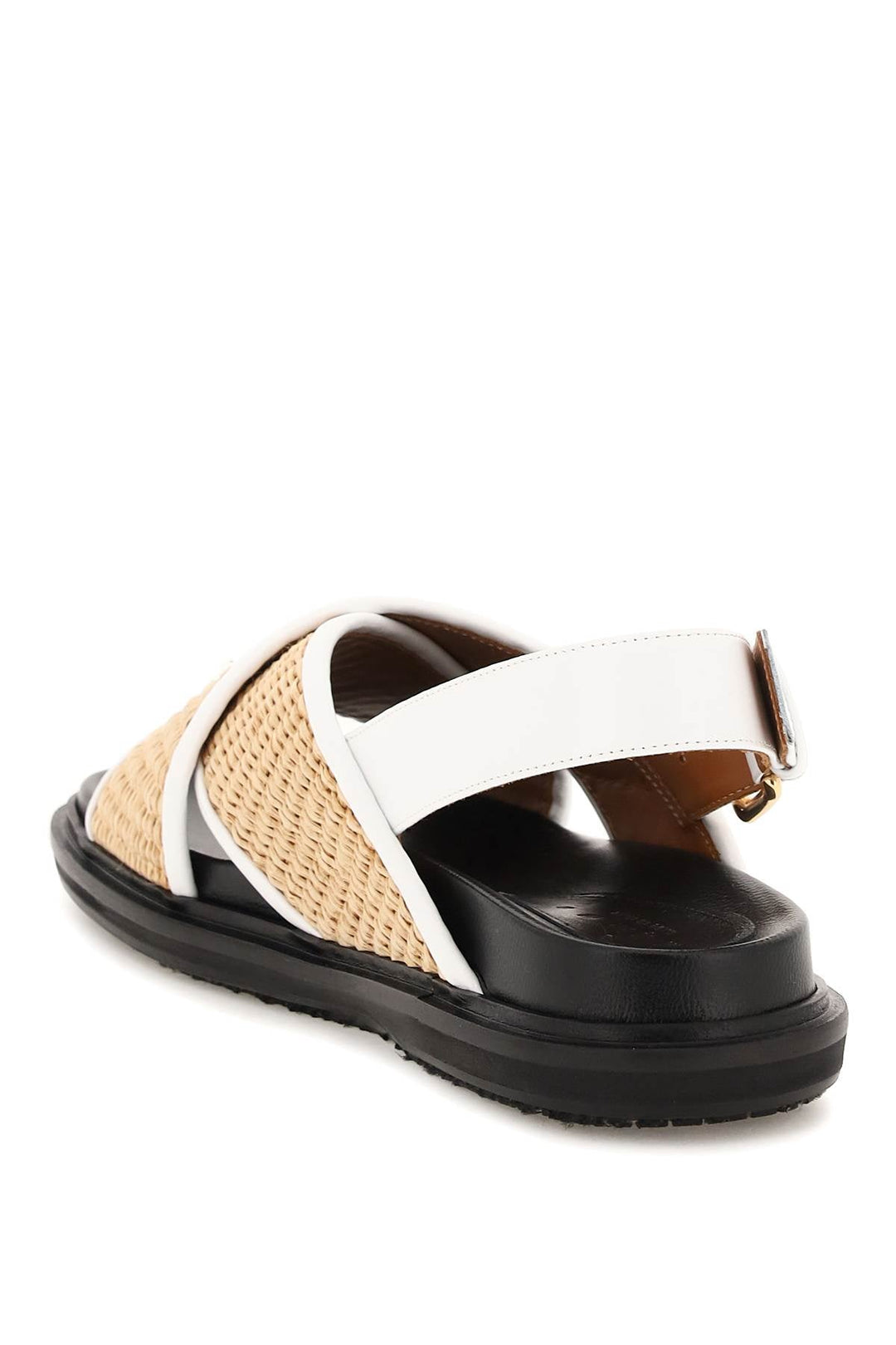 Shoes - Marni Leather And Raffia Fussbett Sandals - 241418NSD000001 - ZO306 - 37 - Ask Me Wear