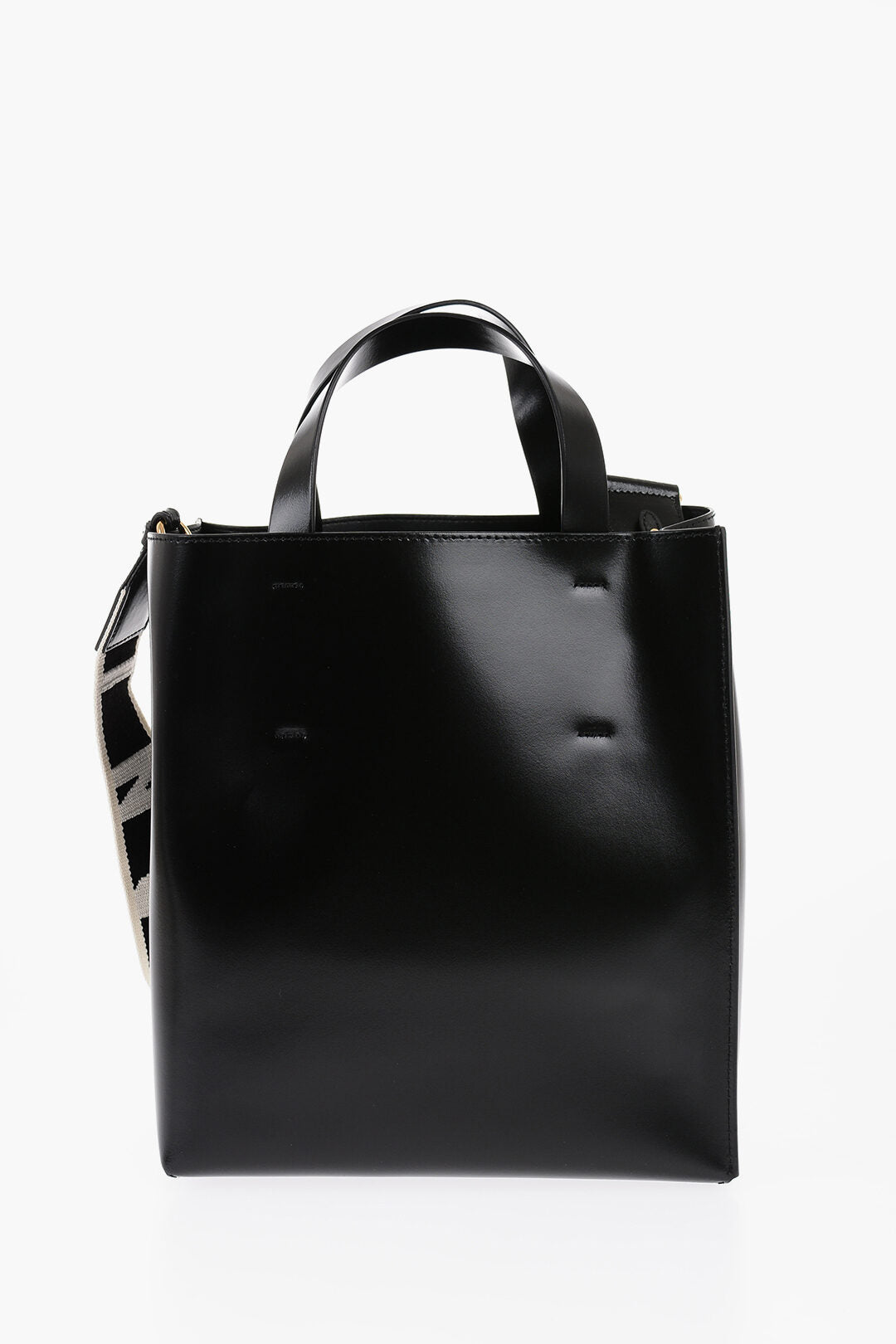 Bags - Marni Leather MUSEO Mini Tote Bag with Removable Shoulder Strap - 8050268592757 - Ask Me Wear