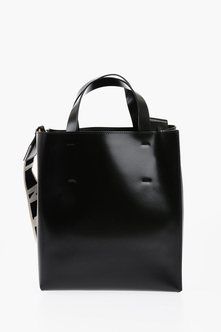 Bags - Marni Leather MUSEO Mini Tote Bag with Removable Shoulder Strap - 8050268592757 - Ask Me Wear