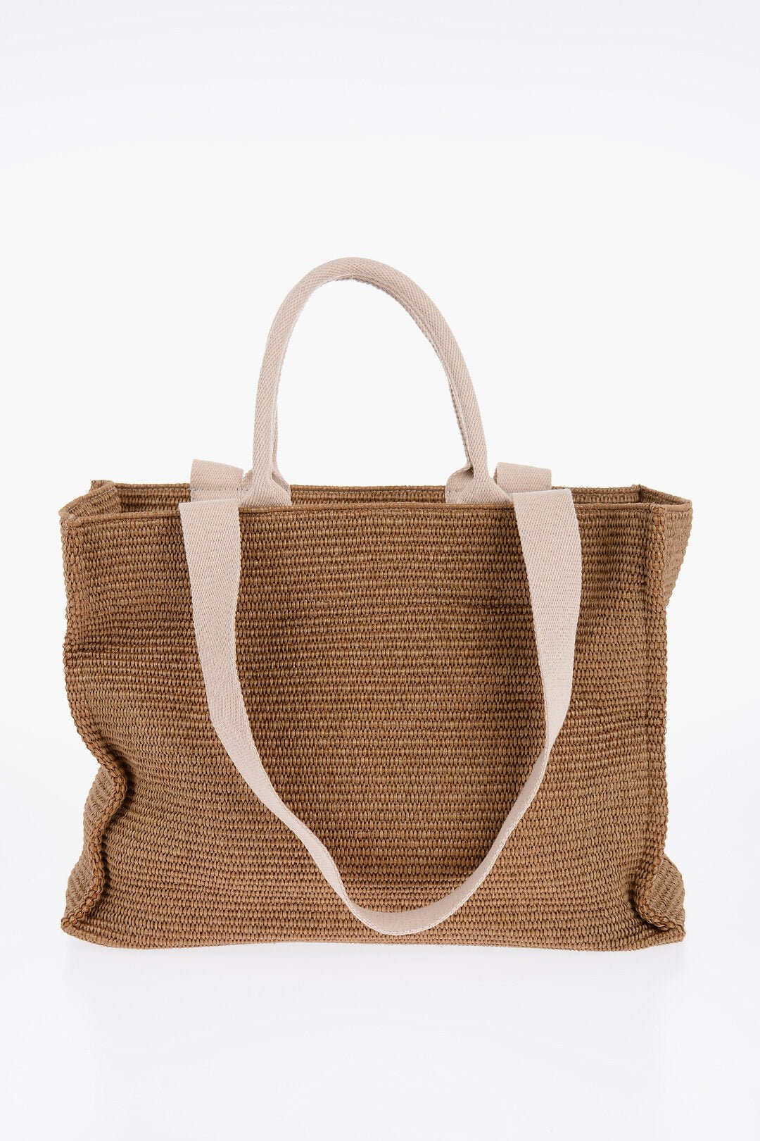 Bags - Marni Natural Raffia Effect Fabric Oversized Tote Bag - 8051169697459 - Ask Me Wear