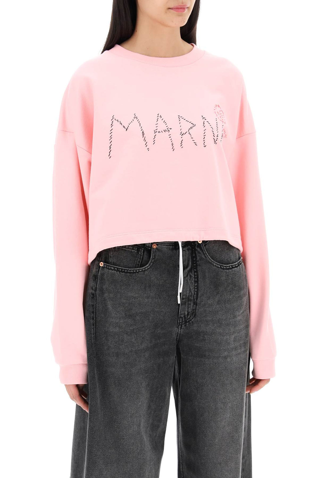 Other - Marni "organic Cotton Sweatshirt With Hand - Embroid - 241418DFE000003 - 00C16 - 40 - Ask Me Wear