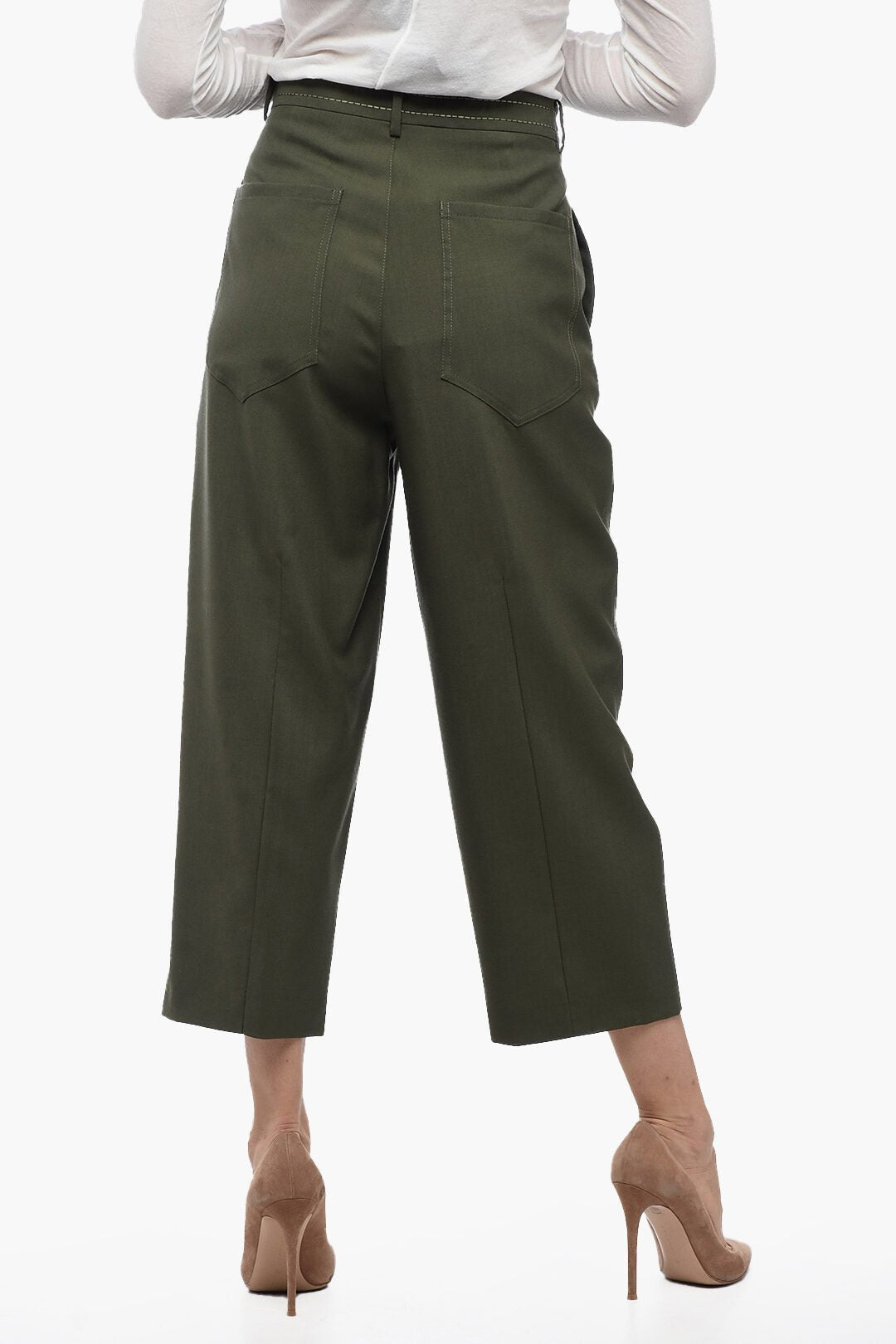 Marni - Other - Marni TROPICAL Cropped Pants with Visible Stitching - GC120240600709 - Ask Me Wear