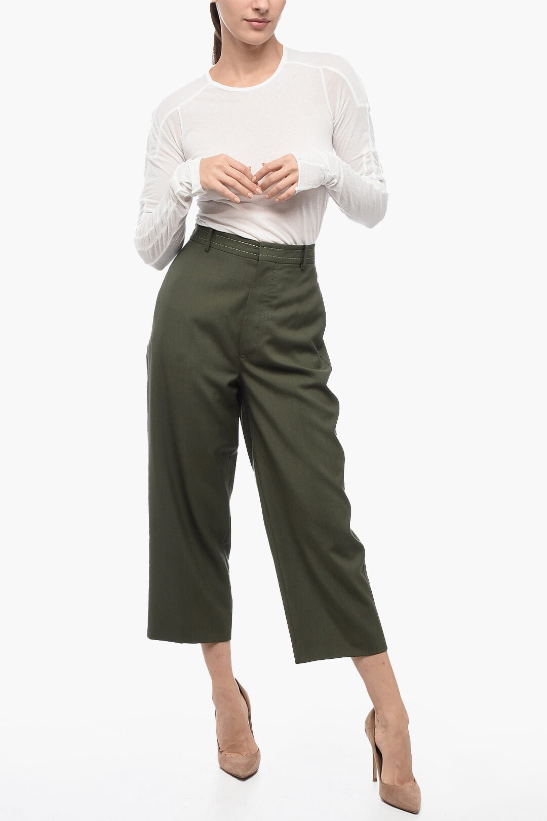 Marni - Other - Marni TROPICAL Cropped Pants with Visible Stitching - GC120240600709 - Ask Me Wear