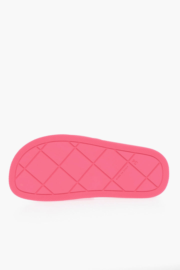 Bottega Veneta Matt rubber Sliders with Intreccio Motif