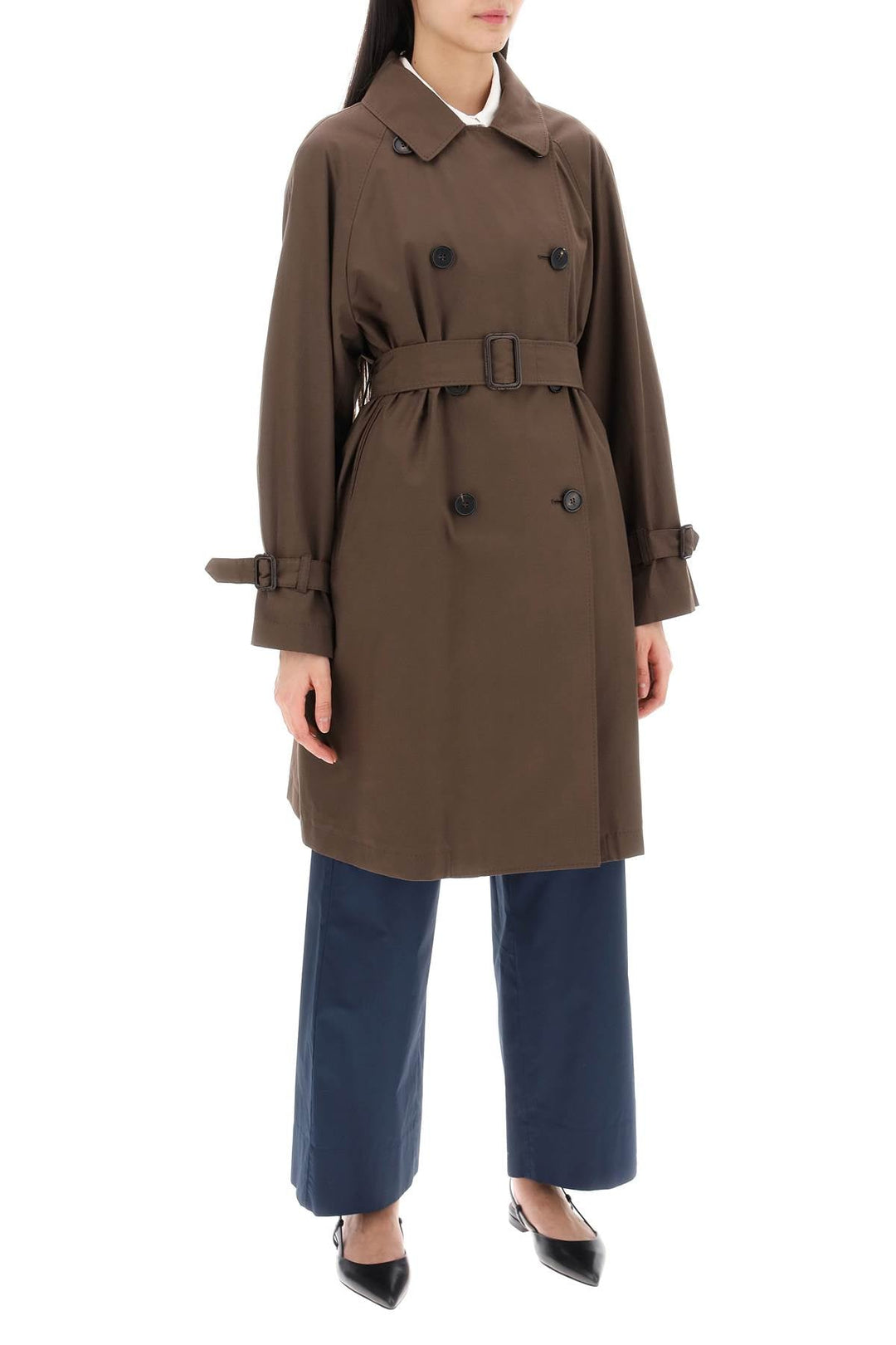 Clothing - Max Mara The Cube Double - Breasted Midi Trench Coat - 241722DIM000002 - 012DL - 40 - Ask Me Wear