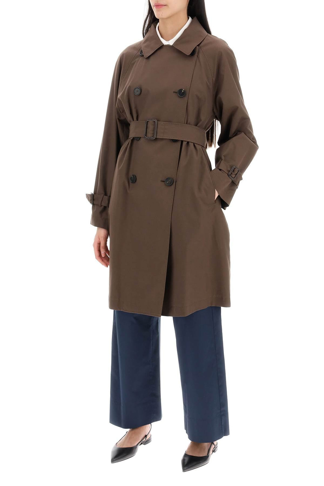 Clothing - Max Mara The Cube Double - Breasted Midi Trench Coat - 241722DIM000002 - 012DL - 40 - Ask Me Wear