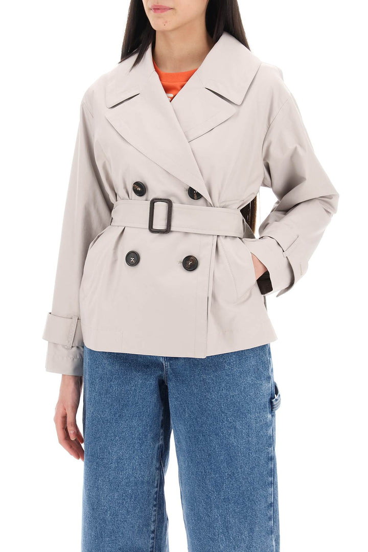 Clothing - Max Mara The Cube Short Double - Breasted Trench Coat - 241722DIM000005 - 002EC - 38 - Ask Me Wear