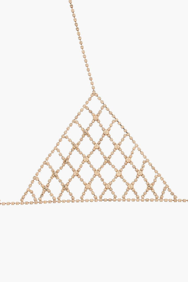 Dsquared2 Metal Bralette with Rhinestone Embellishment