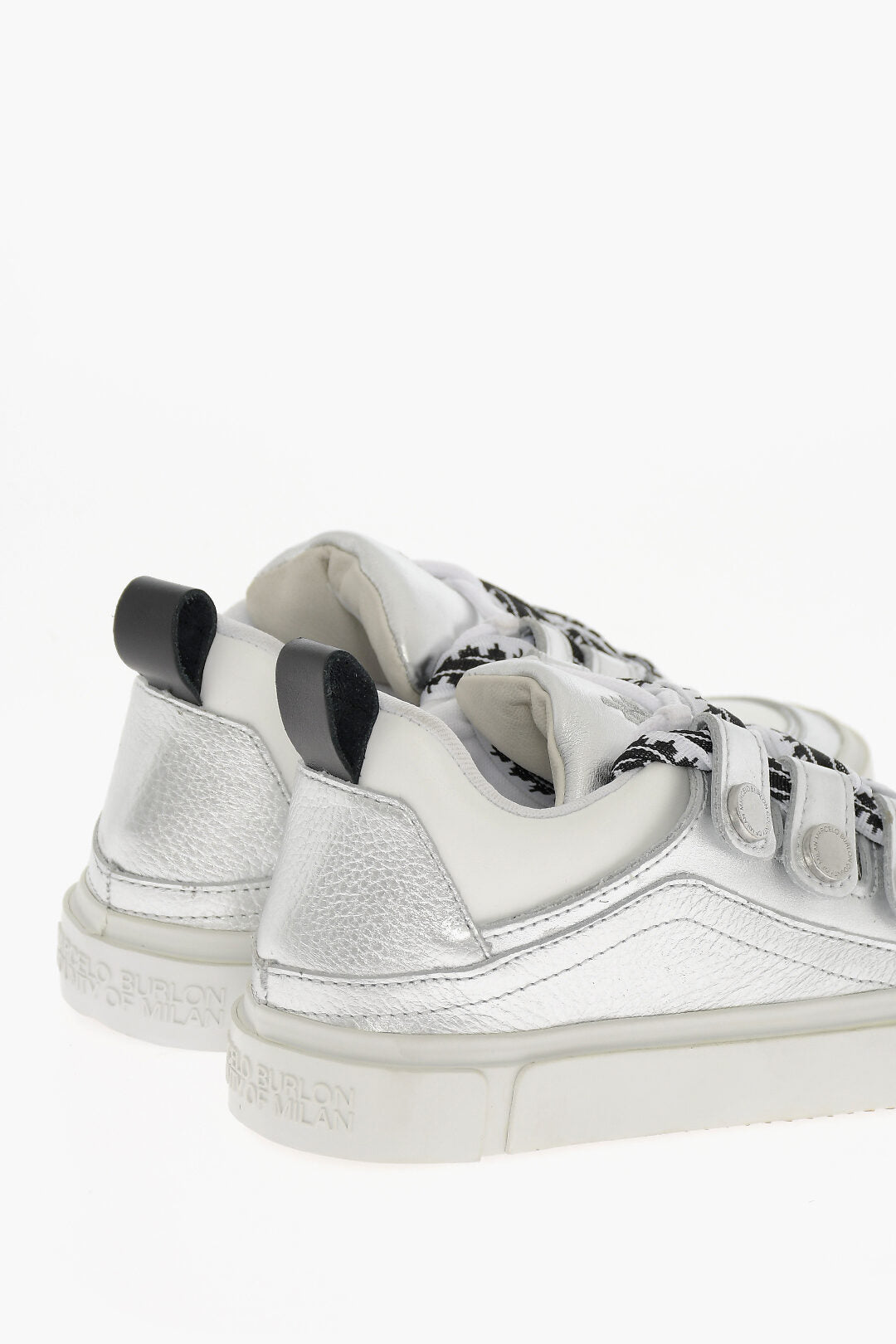 Marcelo Burlon Metallic Leather TICINELLA Low-Top Sneakers