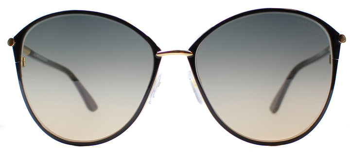 Tom Ford Penelope TF 320 28B Cat-Eye Metal Black Sunglasses with Grey Gradient Lens