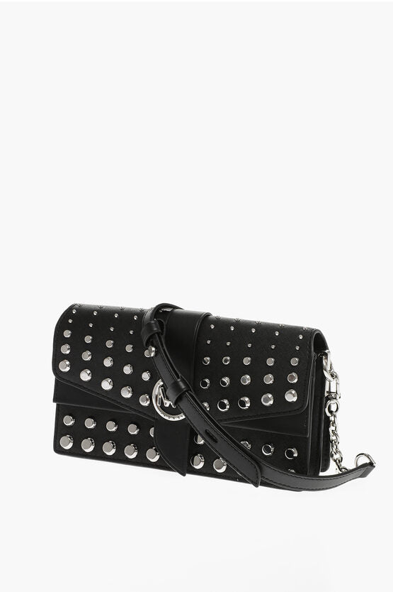 Bags - Michael Kors Leather Studded Crossbody Bag - 196163507729 - Ask Me Wear