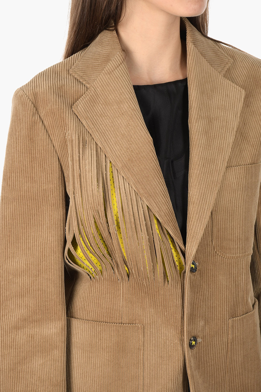 Maison Margiela MM0 corduroy notch lapel 2-button blazer