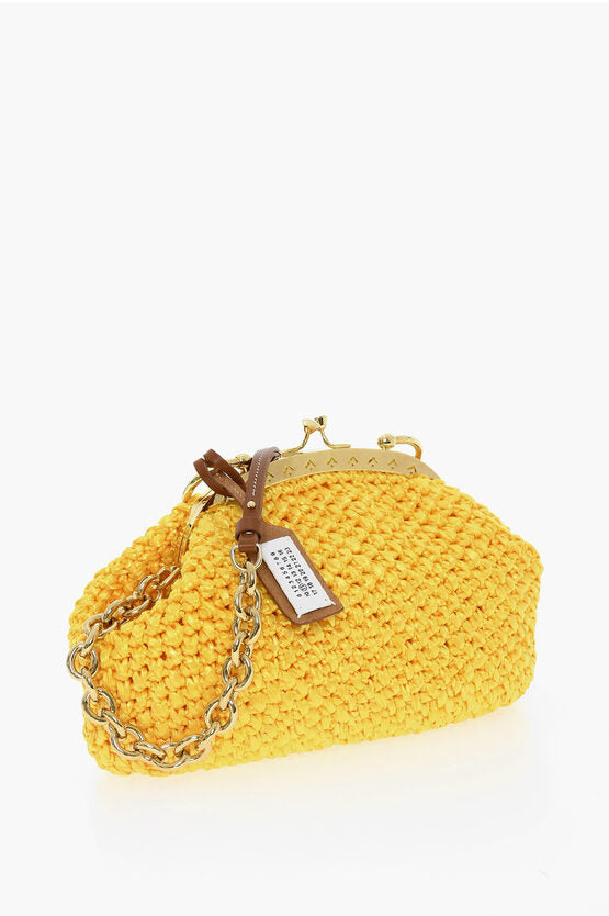 Maison Margiela MM11 Braided Design Hand Bag with Leather Trim