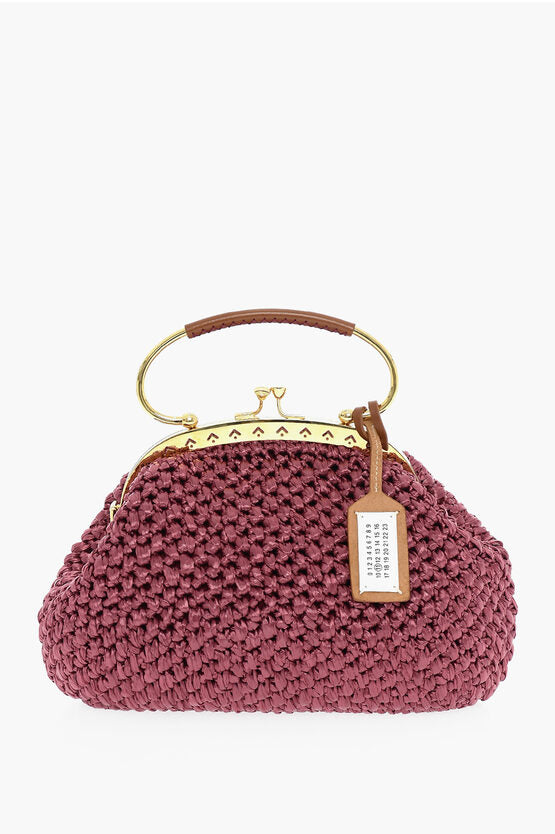 Bolso de mano SWALK con diseño trenzado MM11 de Maison Margiela y detalles de piel