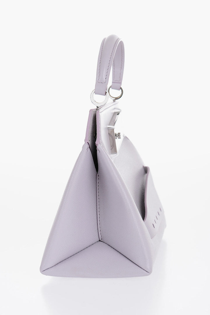 Maison Margiela MM11 Leather Bag with Logoed Clip Fastening