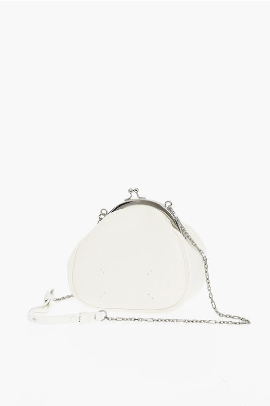 Maison Margiela MM11 Leather Mini Crossbody Bag with Silver Chain