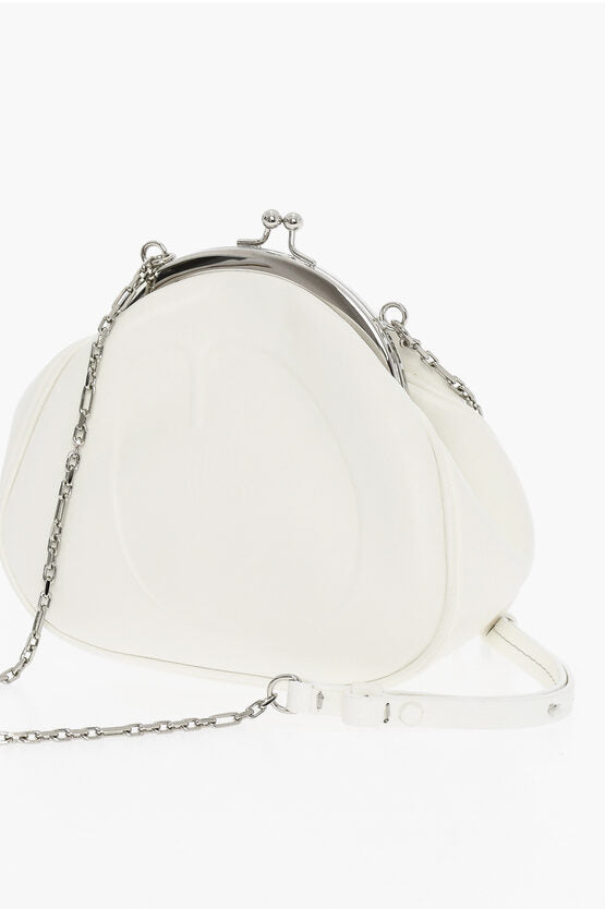 Bolso bandolera mini de piel con cadena plateada MM11 de Maison Margiela