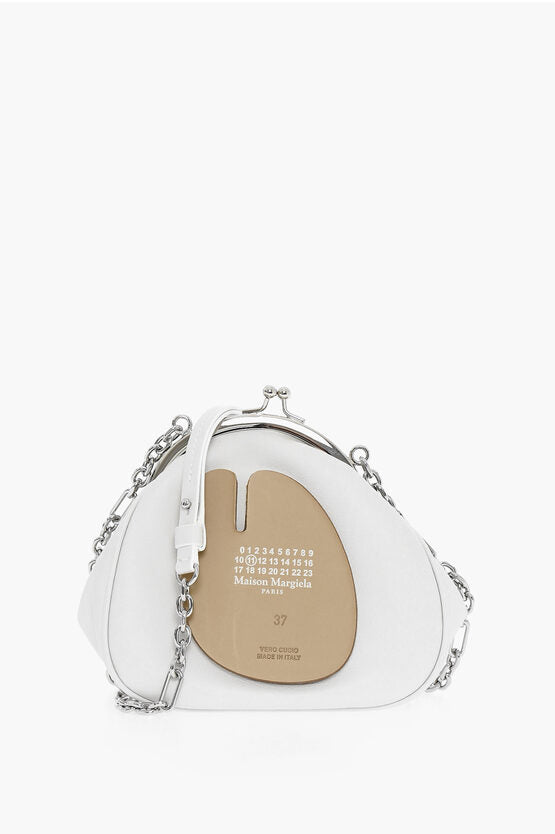 Bolso bandolera mini de piel con cadena plateada MM11 de Maison Margiela