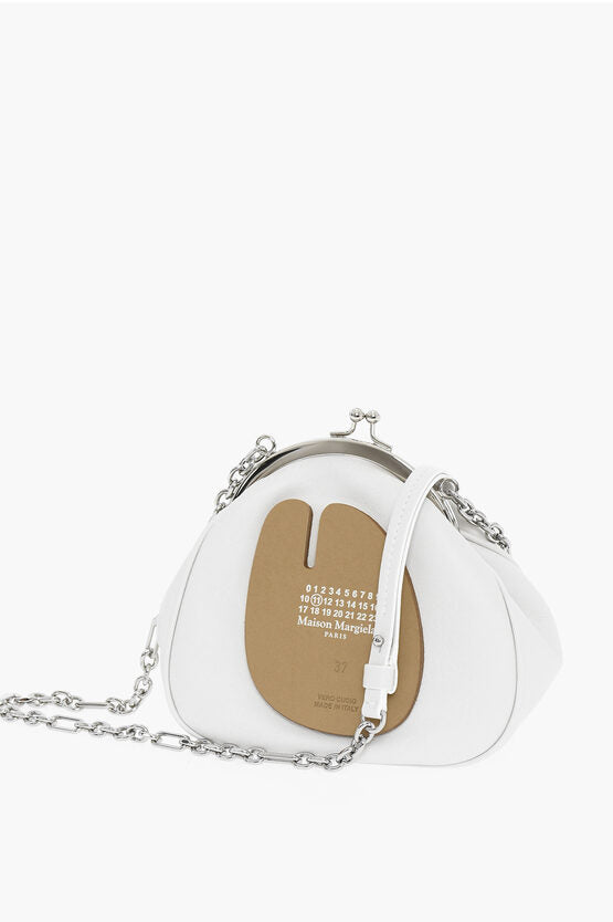 Bolso bandolera mini de piel con cadena plateada MM11 de Maison Margiela