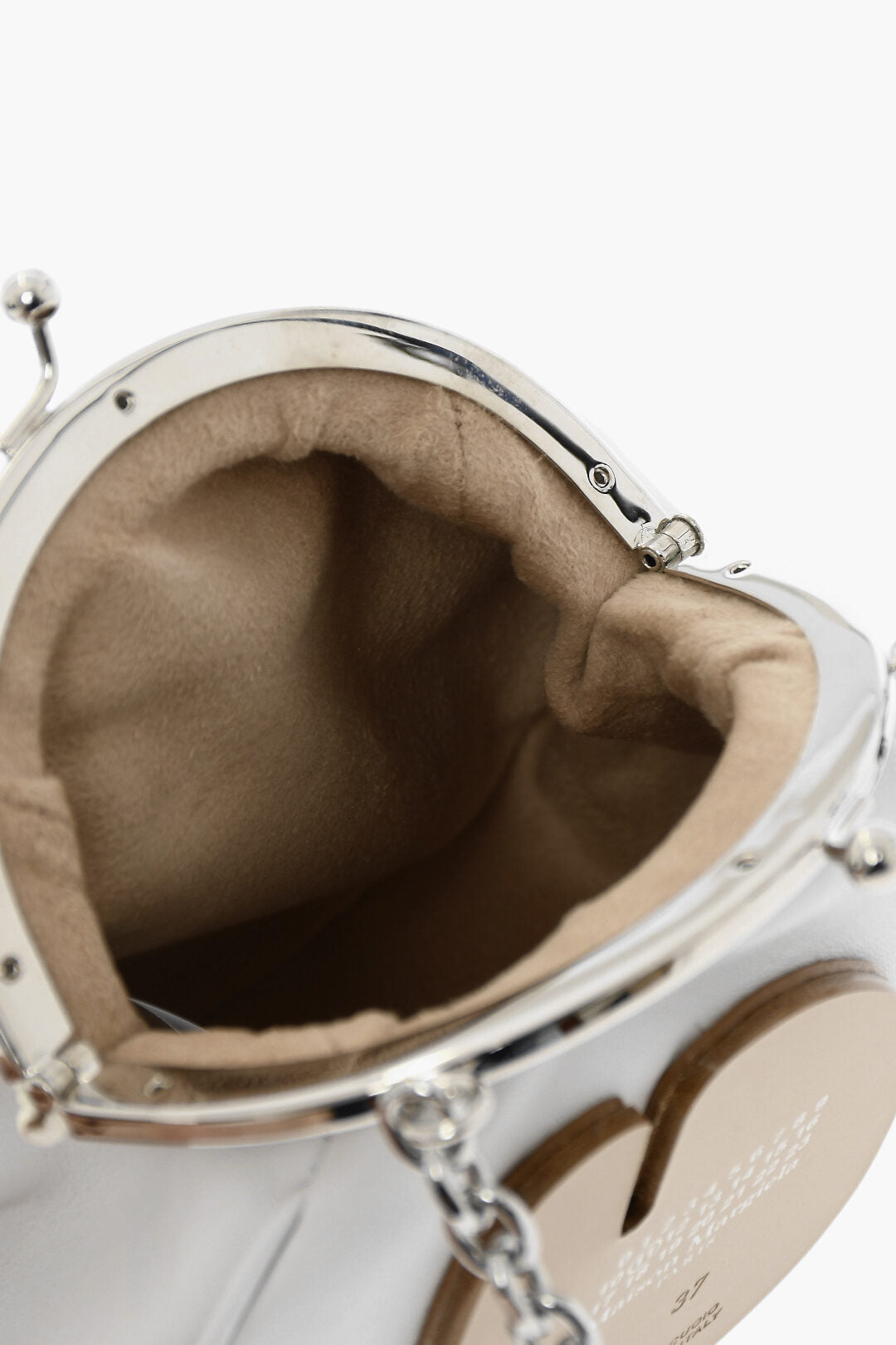 Maison Margiela MM11 Leather Mini Crossbody Bag with Silver Chain