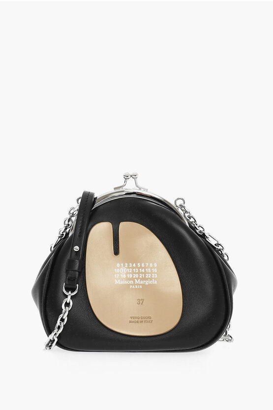 Maison Margiela MM11 Leather Mini Crossbody Bag with Silver Chain